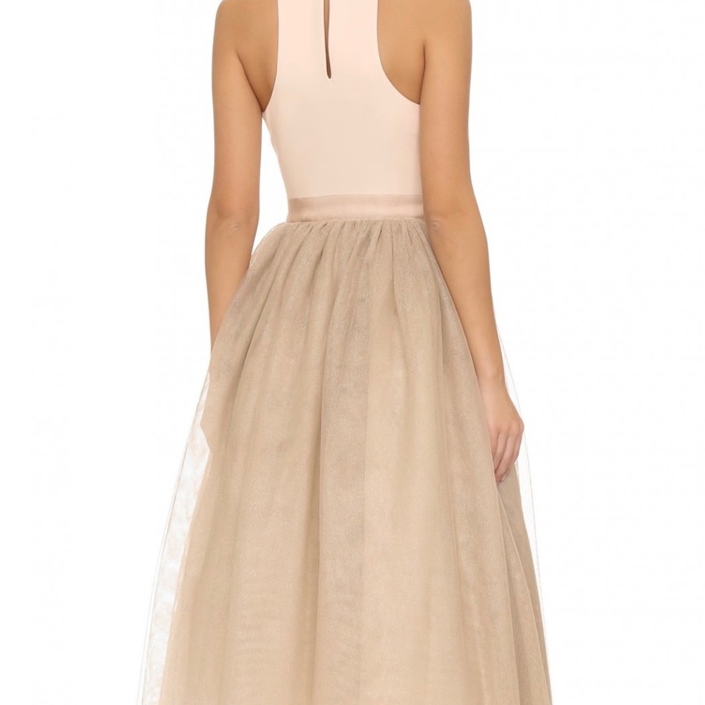 NWT Elizabeth and James Sparkle Aneko Metallic Tulle Midi Dress Size 00 - Picture 4 of 15